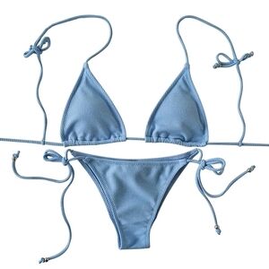 Blue Triangle Bikini Set
